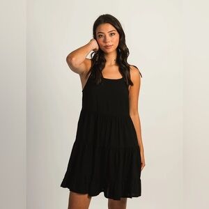 Harlow Tiered Black Dress